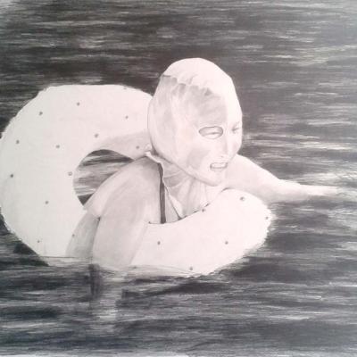 Swimming Zeichnung Kuschke